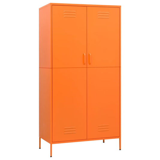 vidaXL Ντουλάπα Πορτοκαλί 90 x 50 x 180 εκ. από Ατσάλι