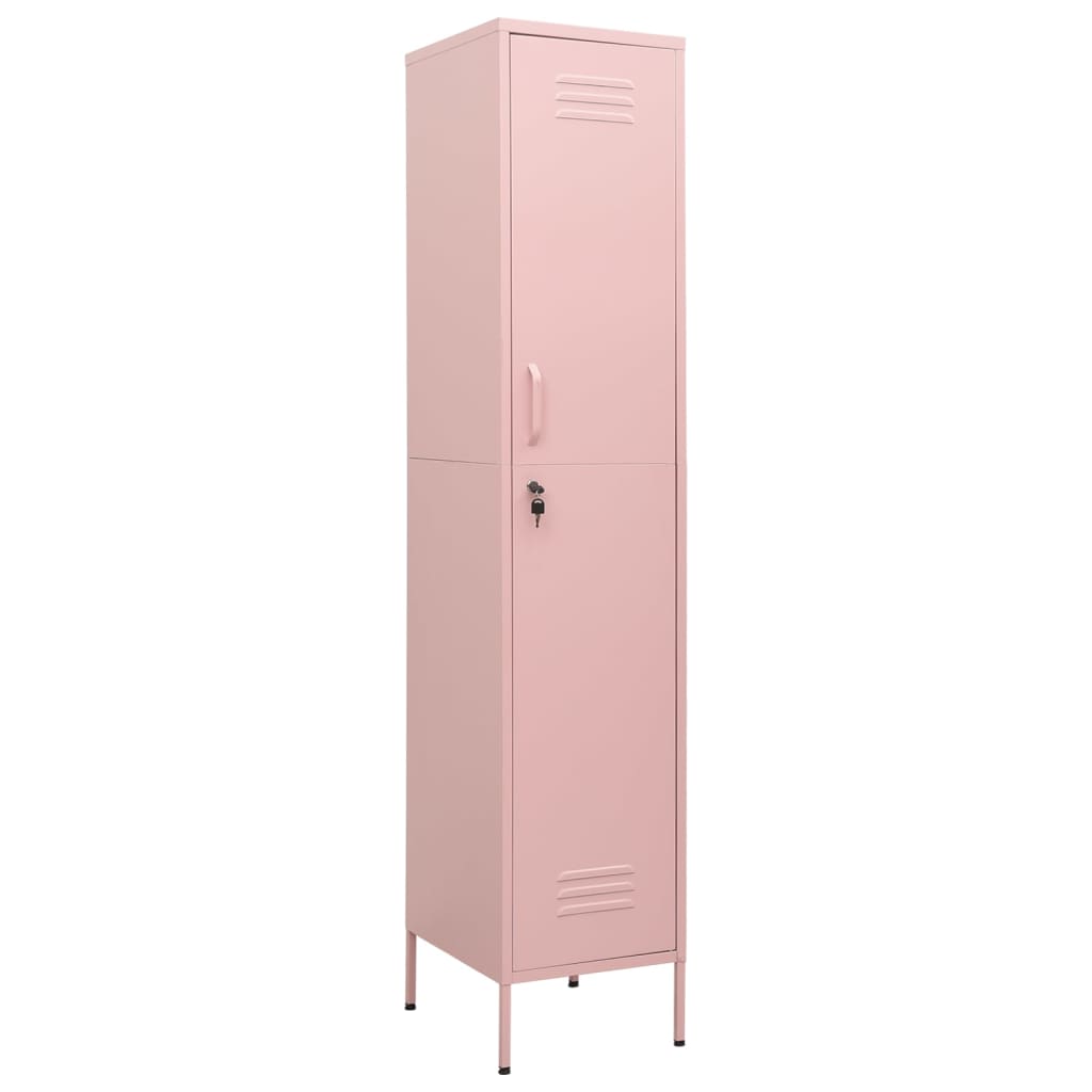vidaXL Φοριαμός Ροζ 35 x 46 x 180 εκ. από Ατσάλι