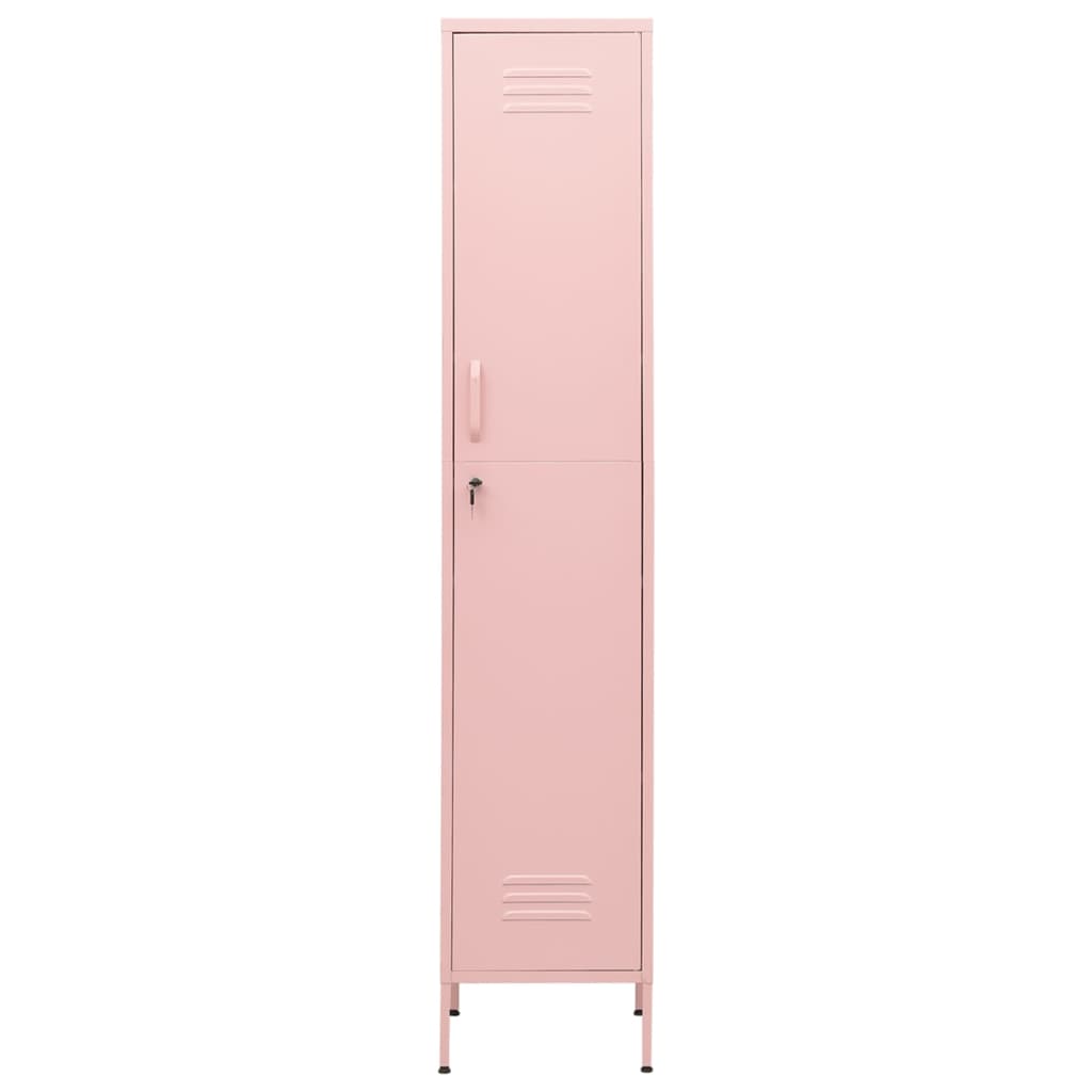 vidaXL Φοριαμός Ροζ 35 x 46 x 180 εκ. από Ατσάλι