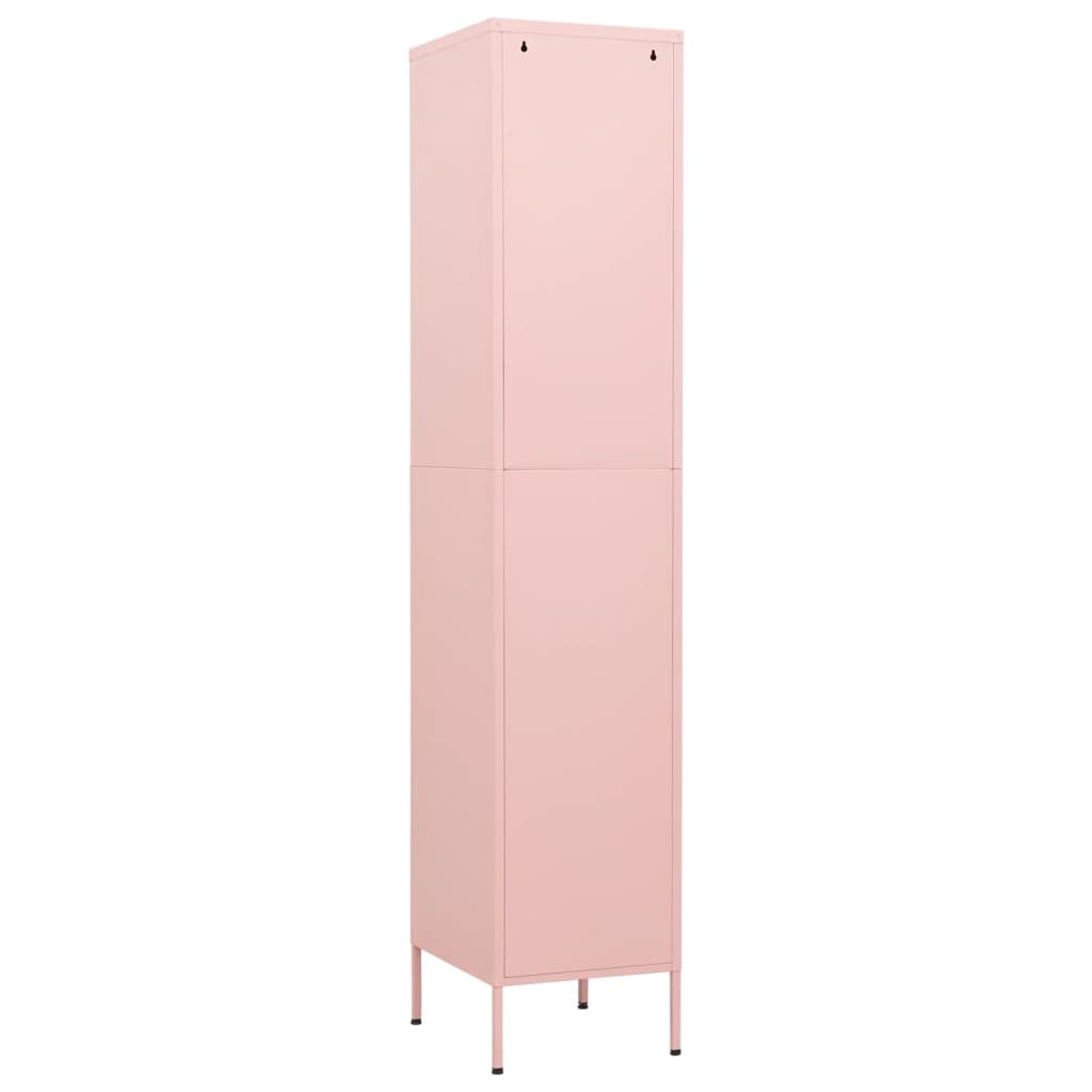 vidaXL Φοριαμός Ροζ 35 x 46 x 180 εκ. από Ατσάλι