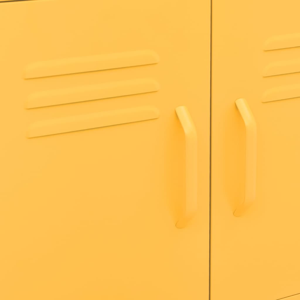 vidaXL Ντουλάπι Αποθήκευσης Μουσταρδί 60 x 35 x 56 εκ. από Ατσάλι