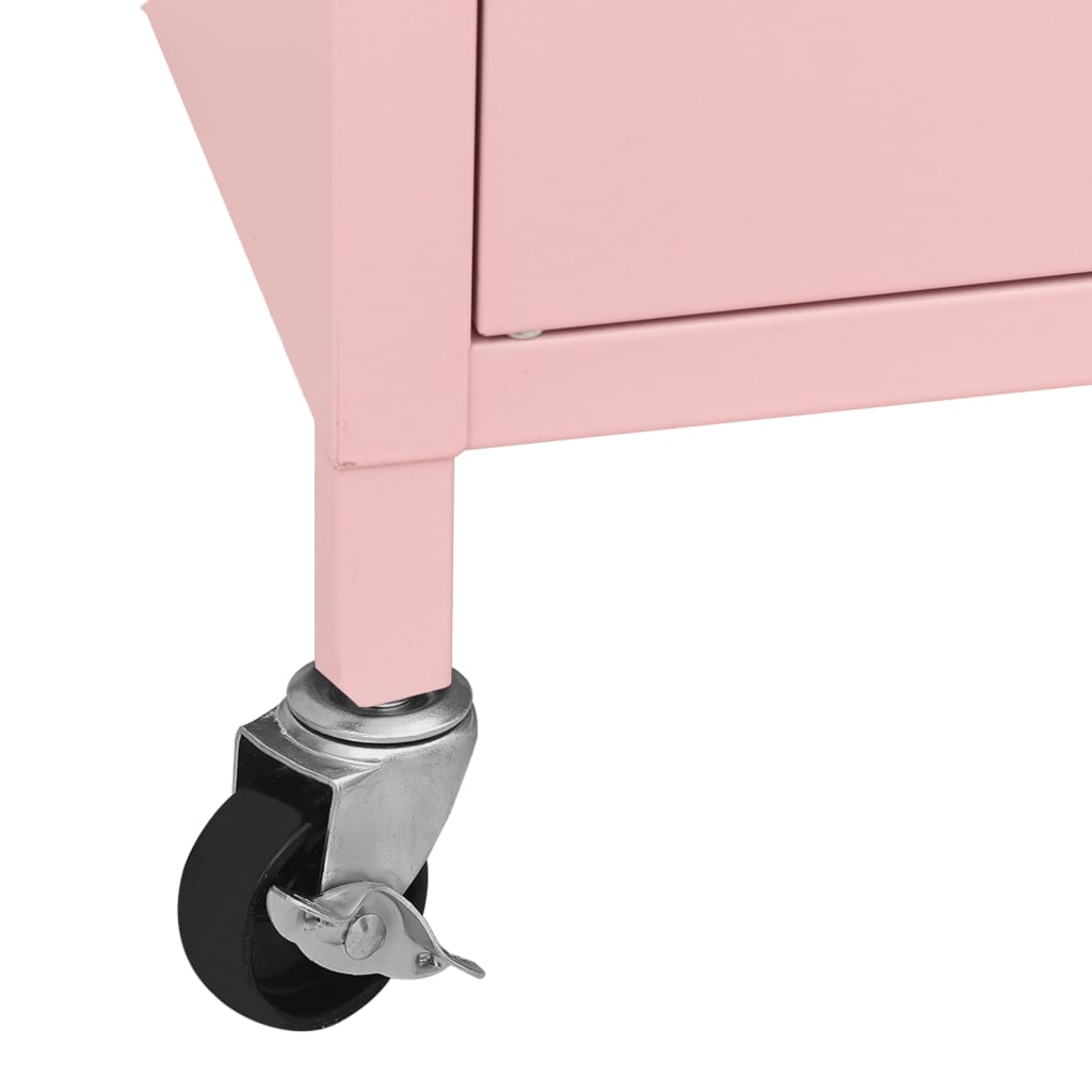 vidaXL Ντουλάπι Αποθήκευσης Ροζ 60 x 35 x 56 εκ. από Ατσάλι