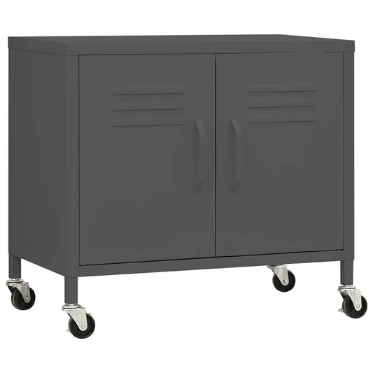 vidaXL Ντουλάπι Αποθήκευσης Ανθρακί 60 x 35 x 56 εκ. από Ατσάλι