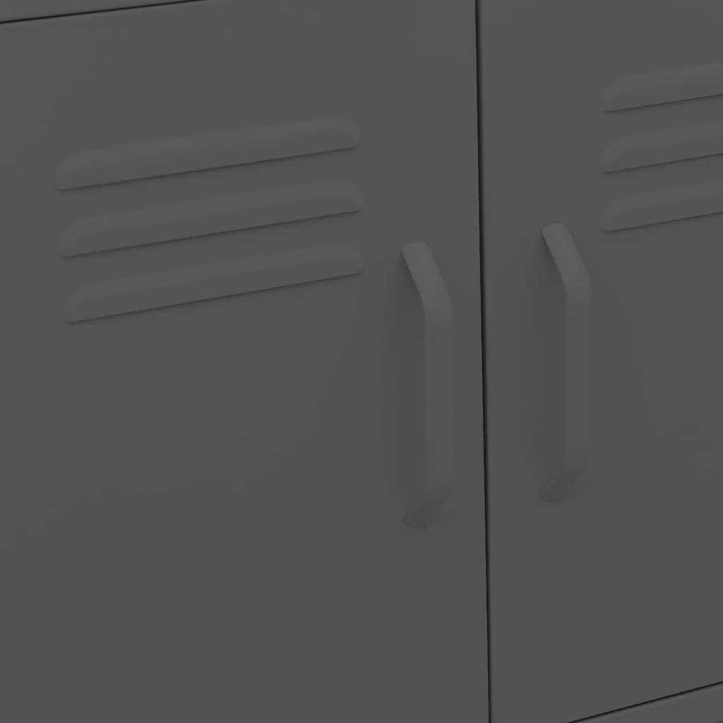 vidaXL Ντουλάπι Αποθήκευσης Ανθρακί 60 x 35 x 56 εκ. από Ατσάλι