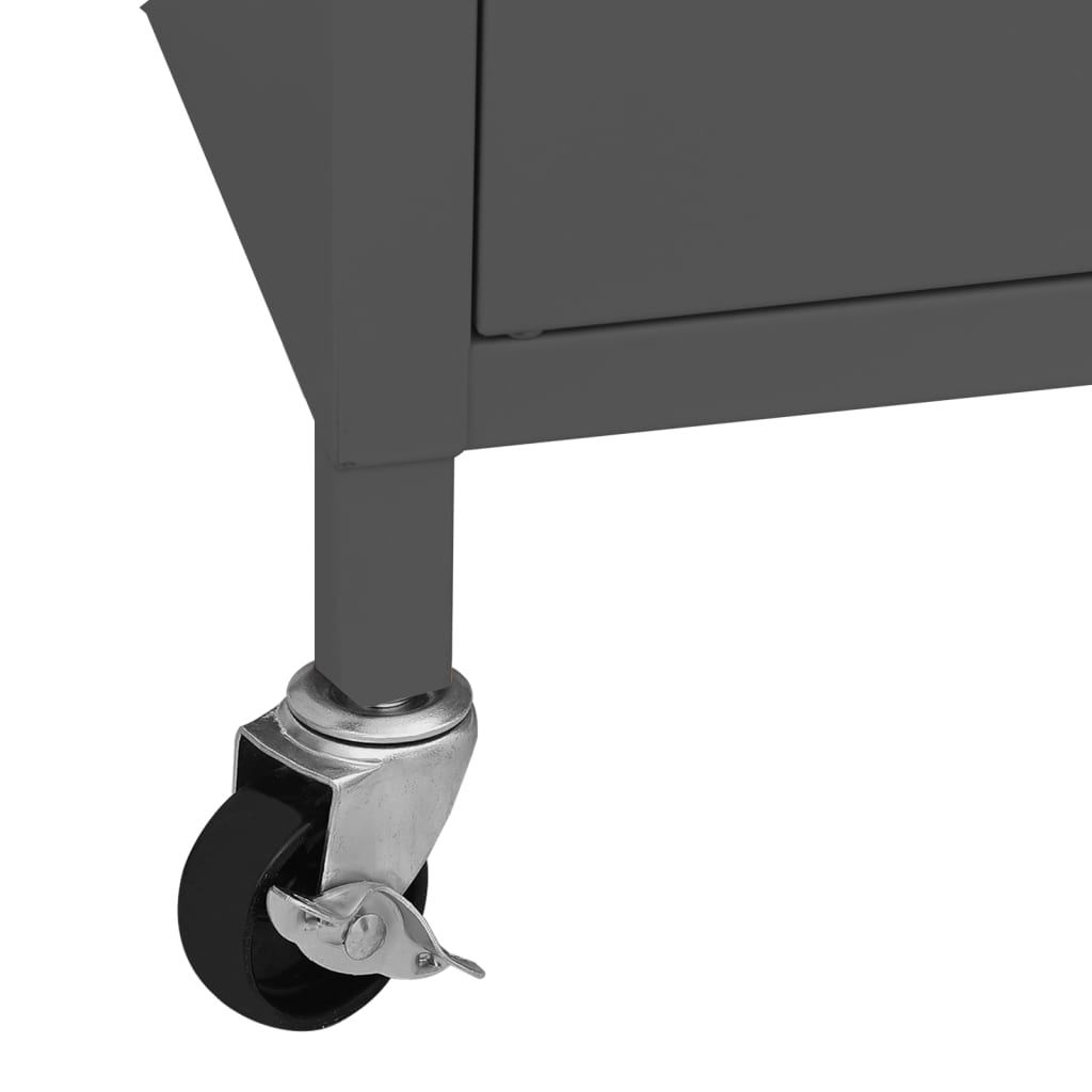 vidaXL Ντουλάπι Αποθήκευσης Ανθρακί 60 x 35 x 56 εκ. από Ατσάλι