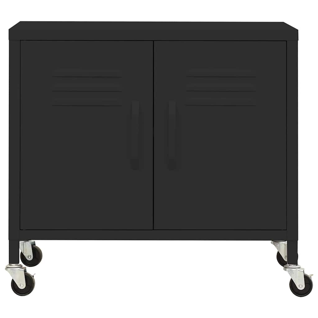 vidaXL Ντουλάπι Αποθήκευσης Μαύρο 60 x 35 x 56 εκ. από Ατσάλι