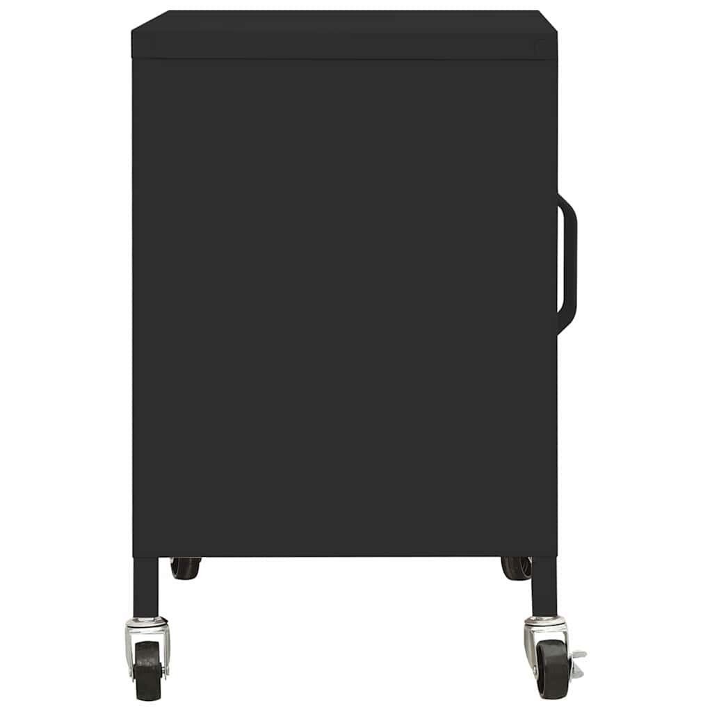 vidaXL Ντουλάπι Αποθήκευσης Μαύρο 60 x 35 x 56 εκ. από Ατσάλι
