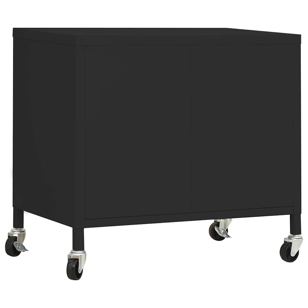vidaXL Ντουλάπι Αποθήκευσης Μαύρο 60 x 35 x 56 εκ. από Ατσάλι