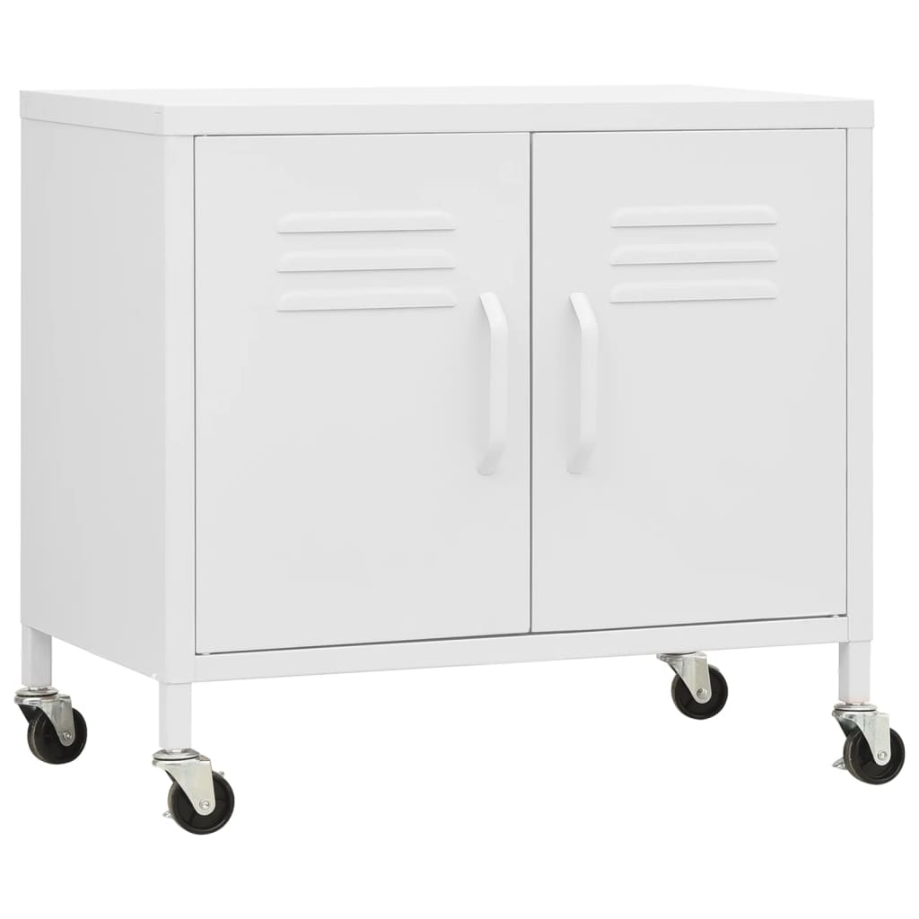 vidaXL Ντουλάπι Αποθήκευσης Λευκό 60 x 35 x 56 εκ. από Ατσάλι