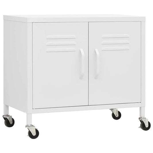 vidaXL Ντουλάπι Αποθήκευσης Λευκό 60 x 35 x 56 εκ. από Ατσάλι