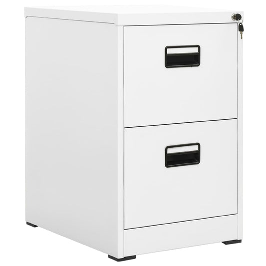 vidaXL Αρχειοθήκη Λευκή 46 x 62 x 72,5 εκ. από Ατσάλι