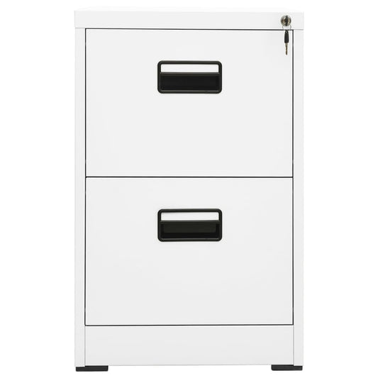 vidaXL Αρχειοθήκη Λευκή 46 x 62 x 72,5 εκ. από Ατσάλι