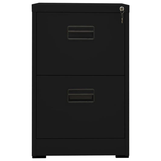 vidaXL Αρχειοθήκη Μαύρη 46 x 62 x 72,5 εκ. από Ατσάλι