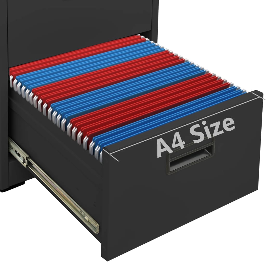 vidaXL Αρχειοθήκη Ανθρακί 46 x 62 x 102,5 εκ. από Ατσάλι