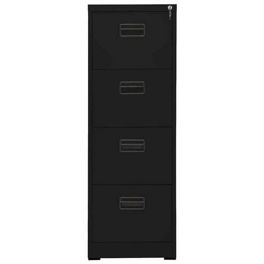 vidaXL Αρχειοθήκη Μαύρη 46 x 62 x 133 εκ. από Ατσάλι