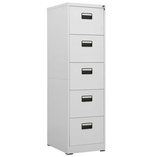 vidaXL Αρχειοθήκη Ανοιχτό Γκρι 46 x 62 x 164 εκ. από Ατσάλι