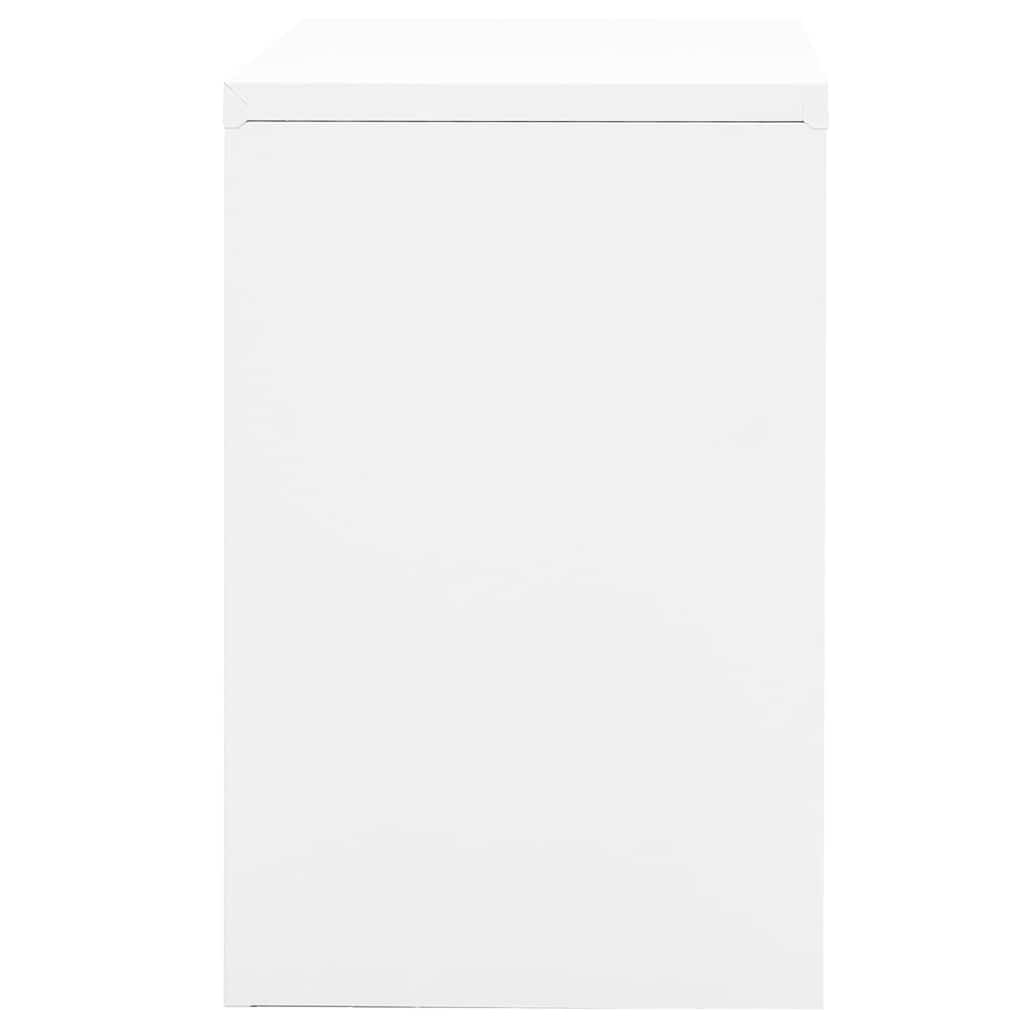 vidaXL Αρχειοθήκη Λευκή 90 x 46 x 72,5 εκ. από Ατσάλι