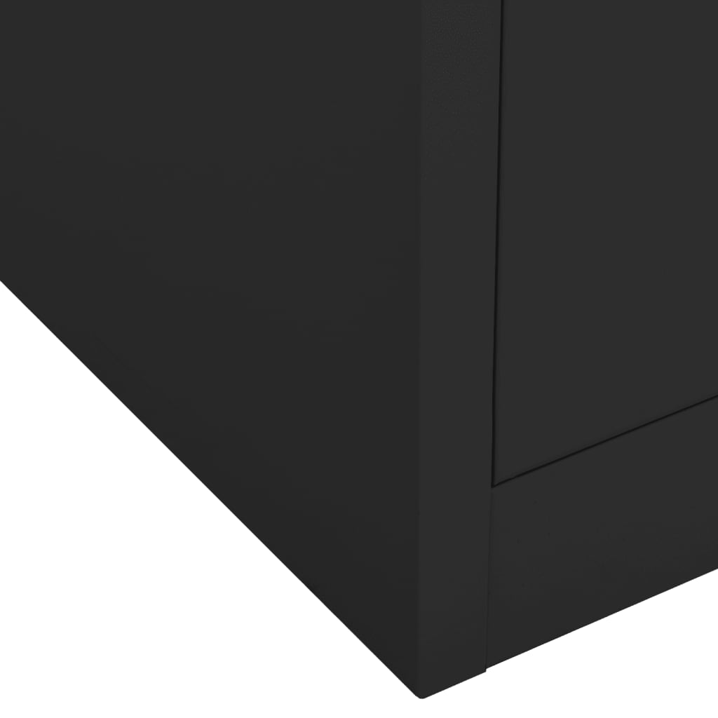 vidaXL Ντουλάπα Γραφείου Ανθρακί 90 x 40 x 102 εκ. Ατσάλινη