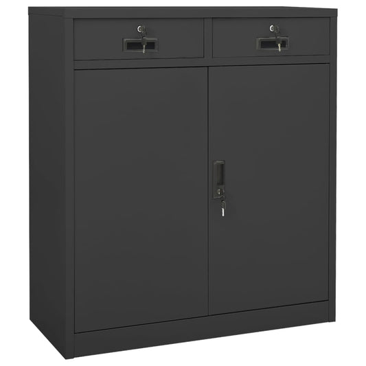 vidaXL Ντουλάπα Γραφείου Ανθρακί 90 x 40 x 102 εκ. Ατσάλινη