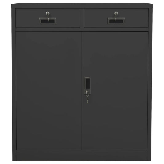 vidaXL Ντουλάπα Γραφείου Ανθρακί 90 x 40 x 102 εκ. Ατσάλινη