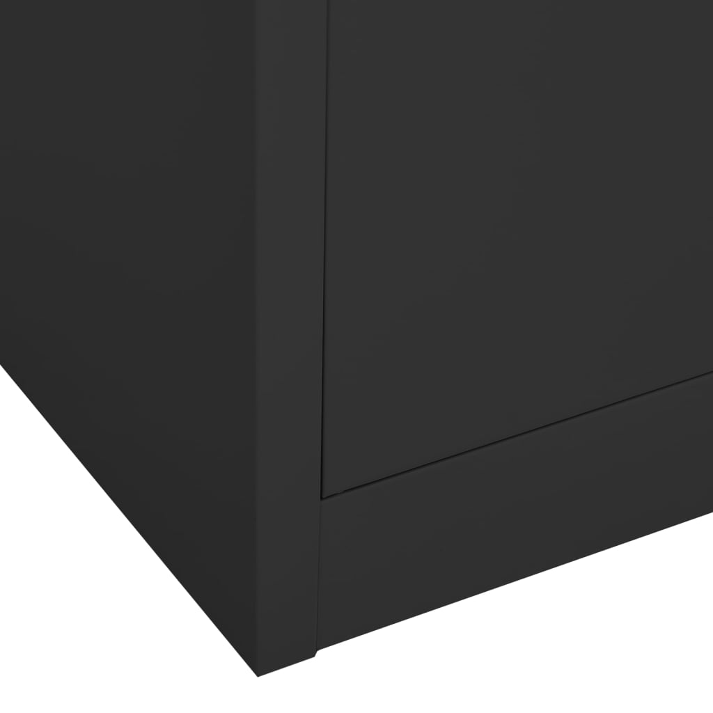 vidaXL Ντουλάπα Γραφείου Ανθρακί 90 x 40 x 180 εκ. Ατσάλινη