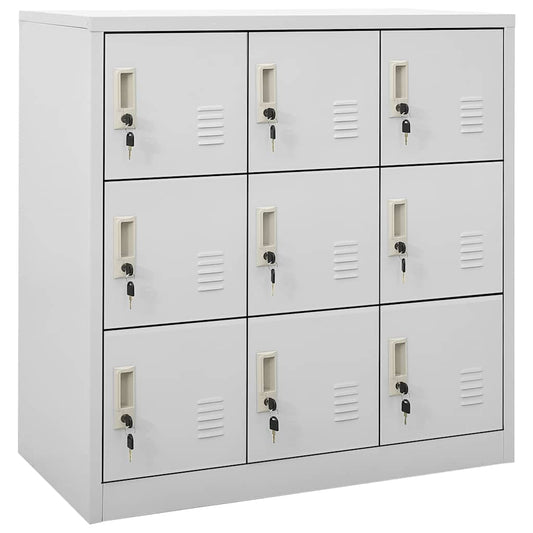 vidaXL Φοριαμός Ανοιχτό Γκρι 90 x 45 x 92,5 εκ. Ατσάλινος