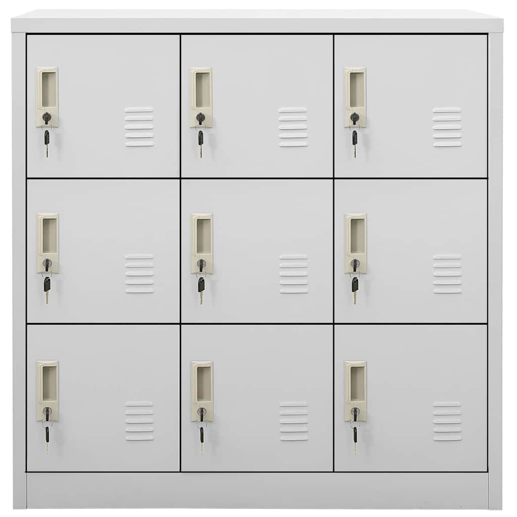 vidaXL Φοριαμός Ανοιχτό Γκρι 90 x 45 x 92,5 εκ. Ατσάλινος