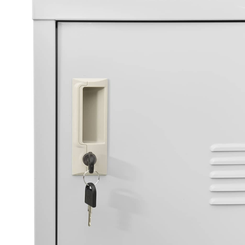 vidaXL Φοριαμός Ανοιχτό Γκρι 90 x 45 x 92,5 εκ. Ατσάλινος
