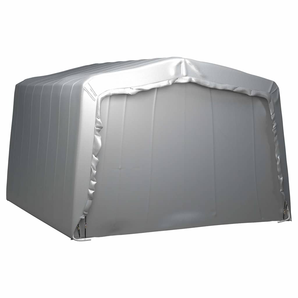 vidaXL Τέντα Αποθήκευσης Γκρι 370 x 370 εκ. Ατσάλινη
