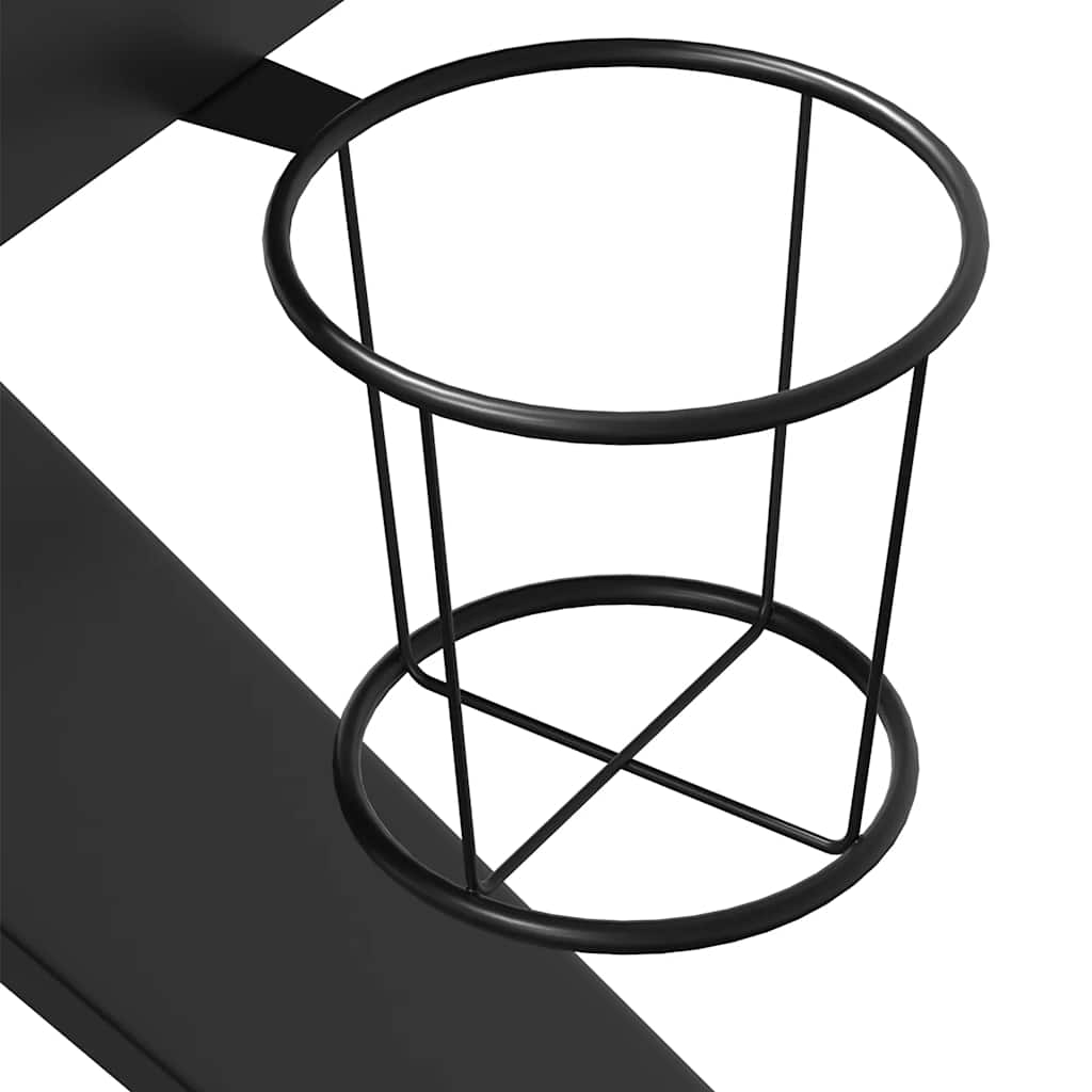 vidaXL Γραφείο Gaming Μαύρο 110 x 60 x 75 εκ. με Πόδια σε Σχήμα Κ