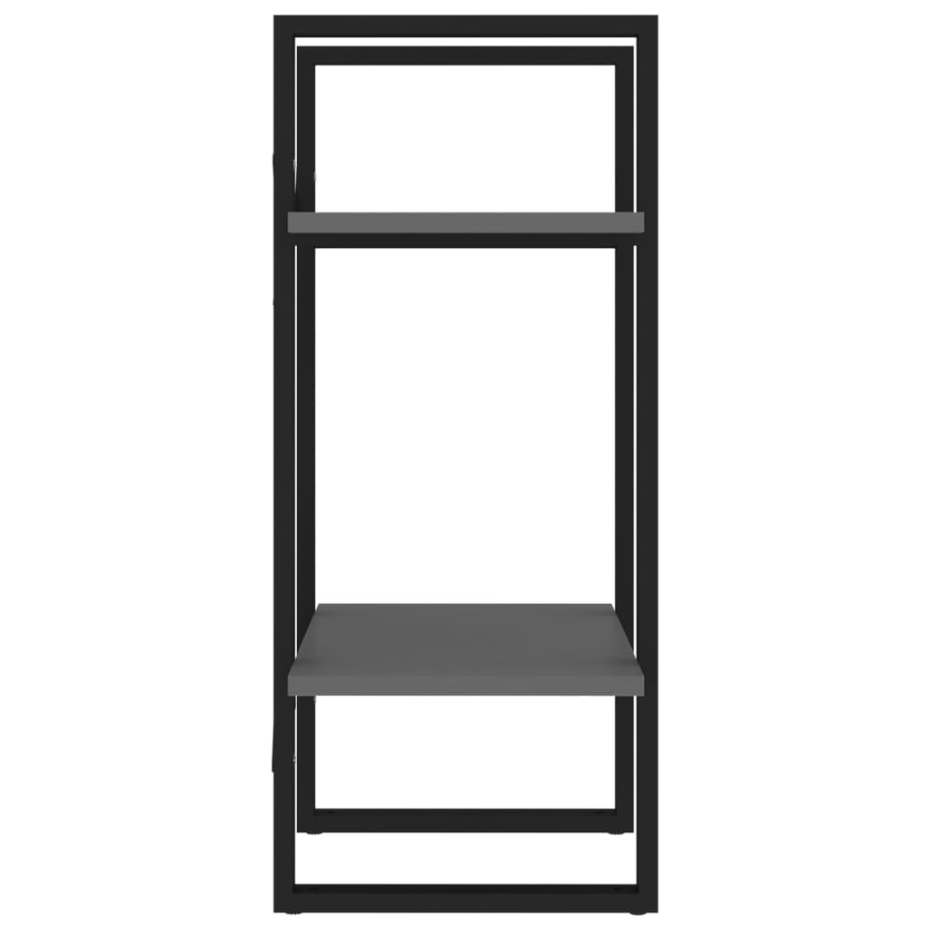 vidaXL Βιβλιοθήκη με 2 Ράφια Γκρι 40 x 30 x 70 εκ. από Επεξ. Ξύλο