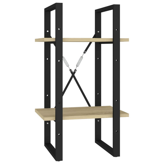 vidaXL Βιβλιοθήκη με 2 Ράφια Sonoma Δρυς 40 x 30 x 70 εκ. Επεξ. Ξύλο