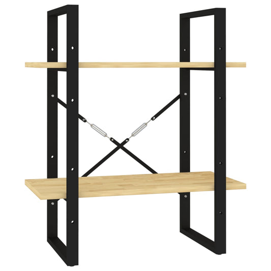 vidaXL Βιβλιοθήκη με 2 Ράφια 60 x 30 x 70 εκ. από Μασίφ Ξύλο Πεύκου