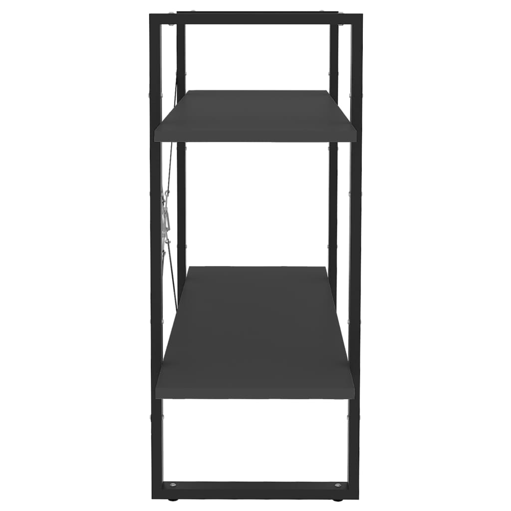 vidaXL Βιβλιοθήκη με 2 Ράφια Γκρι 80 x 30 x 70 εκ. από Επεξ. Ξύλο