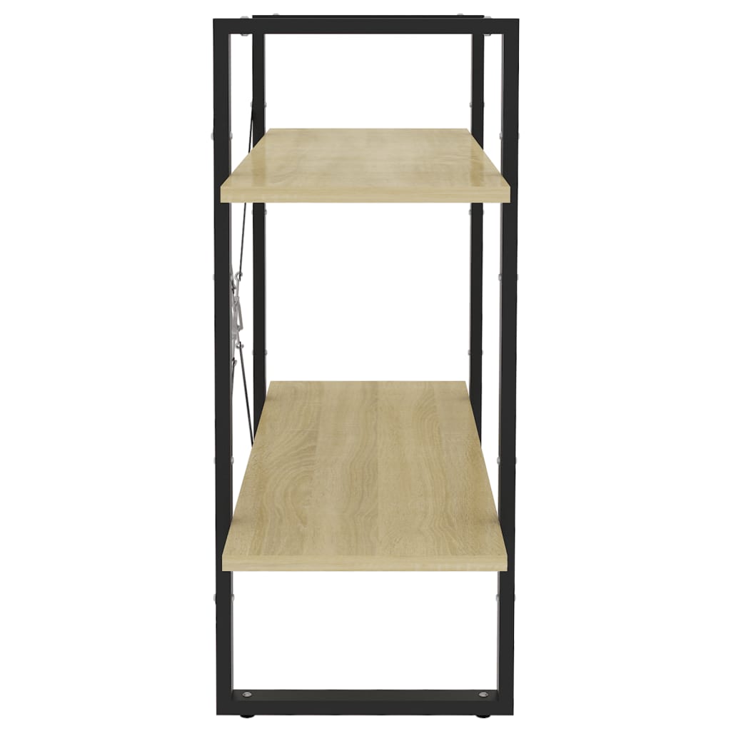 vidaXL Βιβλιοθήκη με 2 Ράφια Sonoma Δρυς 80 x 30 x 70 εκ. Επεξ. Ξύλο