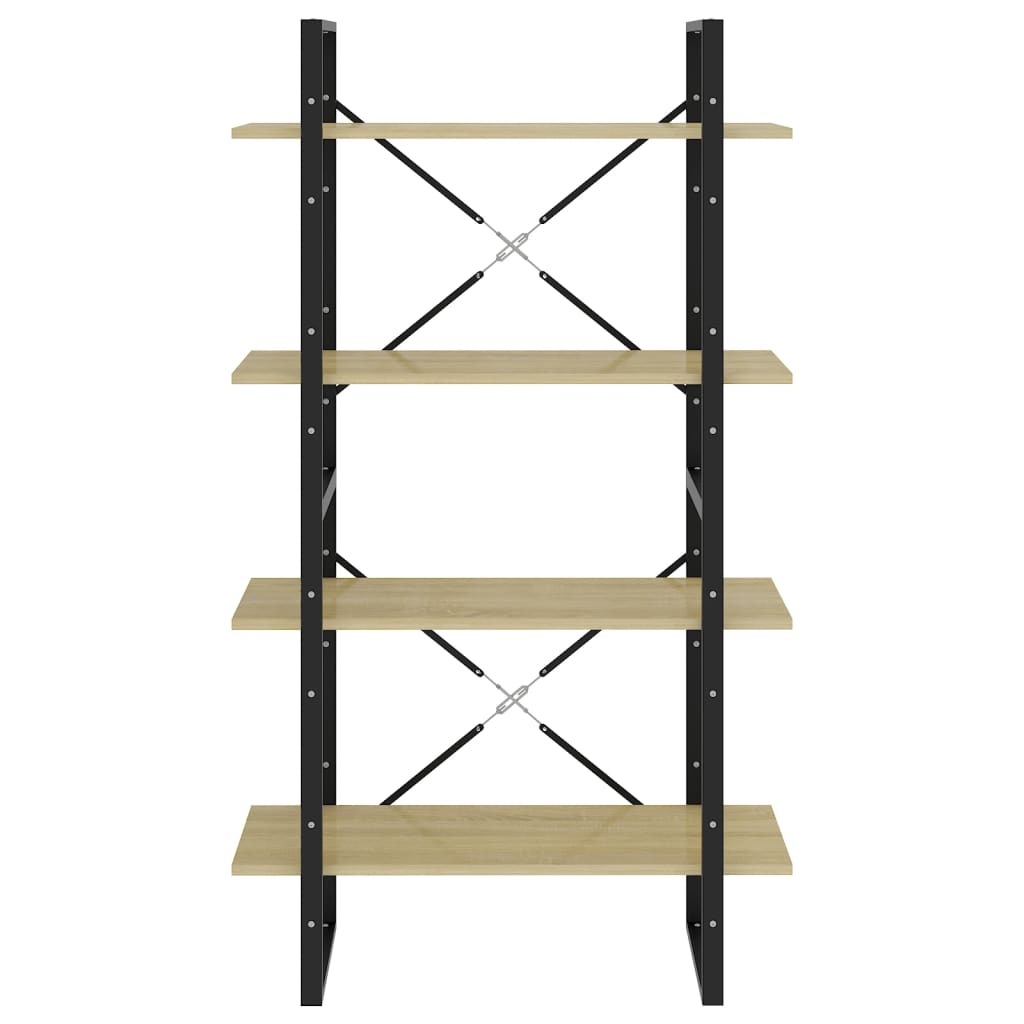 vidaXL Βιβλιοθήκη με 4 Ράφια Sonoma Δρυς 80x30x140 εκ. από Επεξ. Ξύλο