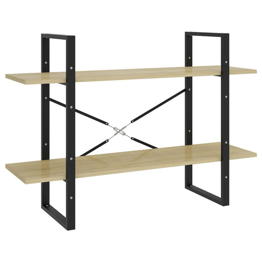 vidaXL Βιβλιοθήκη με 2 Ράφια Sonoma Δρυς 100 x 30 x 70 εκ. Επεξ. Ξύλο