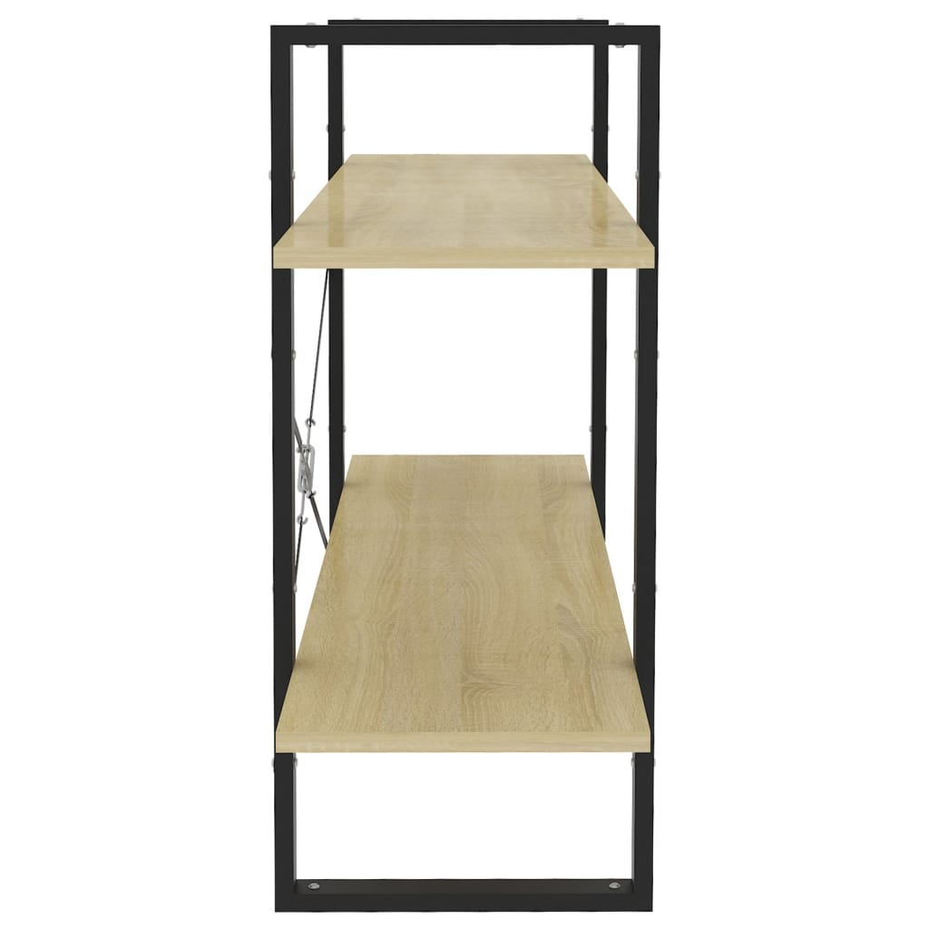 vidaXL Βιβλιοθήκη με 2 Ράφια Sonoma Δρυς 100 x 30 x 70 εκ. Επεξ. Ξύλο