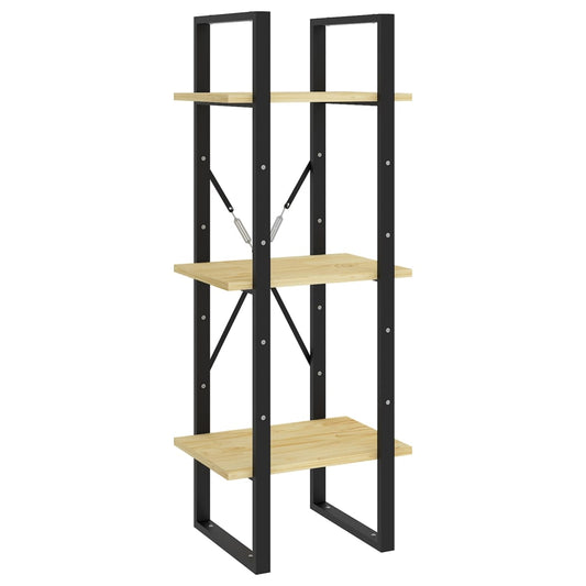 vidaXL Βιβλιοθήκη με 3 Ράφια 40 x 30 x 105 εκ. από Μασίφ Ξύλο Πεύκου