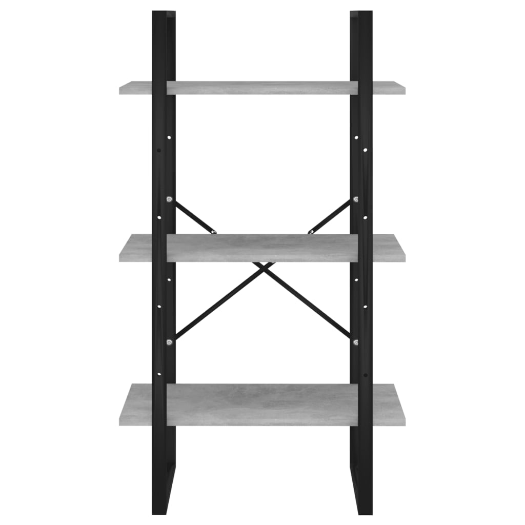 vidaXL Ράφι Αποθήκευσης Γκρι Σκυροδέματος 60x30x105εκ. από Επεξ. Ξύλο