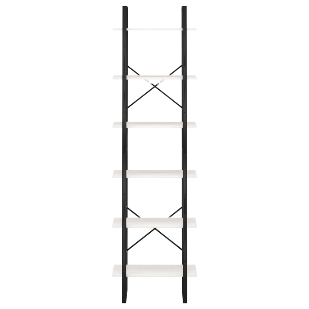 vidaXL Ράφι Αποθήκευσης Λευκό 60 x 30 x 210 εκ από Μασίφ Ξύλο Πεύκου