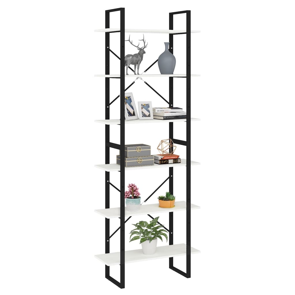 vidaXL Ψηλό Ντουλάπι Λευκό 80 x 30 x 210 εκ. από Μασίφ Ξύλο Πεύκου