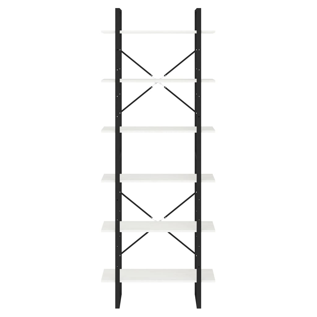 vidaXL Ψηλό Ντουλάπι Λευκό 80 x 30 x 210 εκ. από Μασίφ Ξύλο Πεύκου