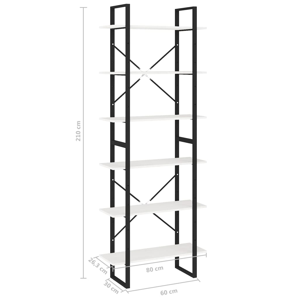 vidaXL Ψηλό Ντουλάπι Λευκό 80 x 30 x 210 εκ. από Μασίφ Ξύλο Πεύκου