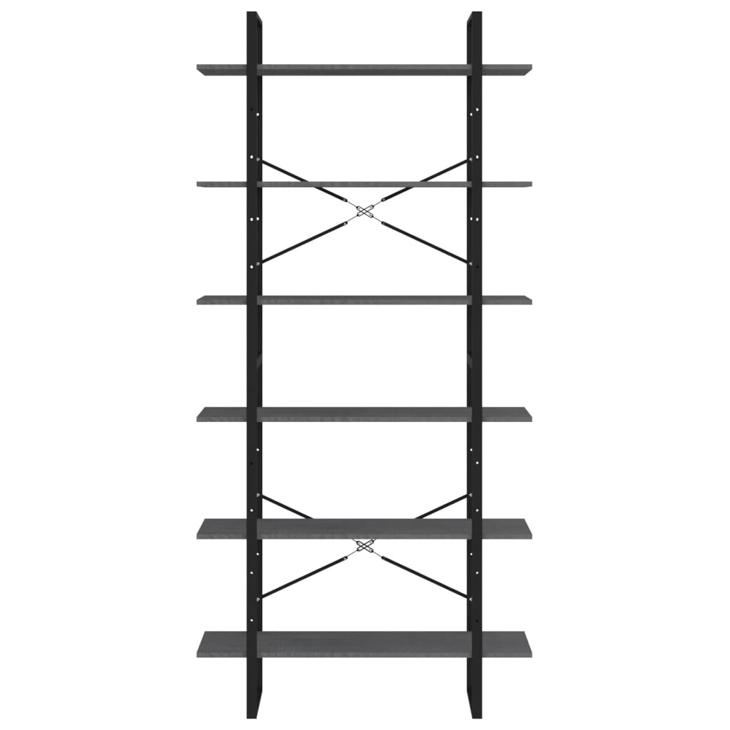 vidaXL Ψηλό Ντουλάπι Γκρι 100 x 30 x 210 εκ. από Μασίφ Ξύλο Πεύκου