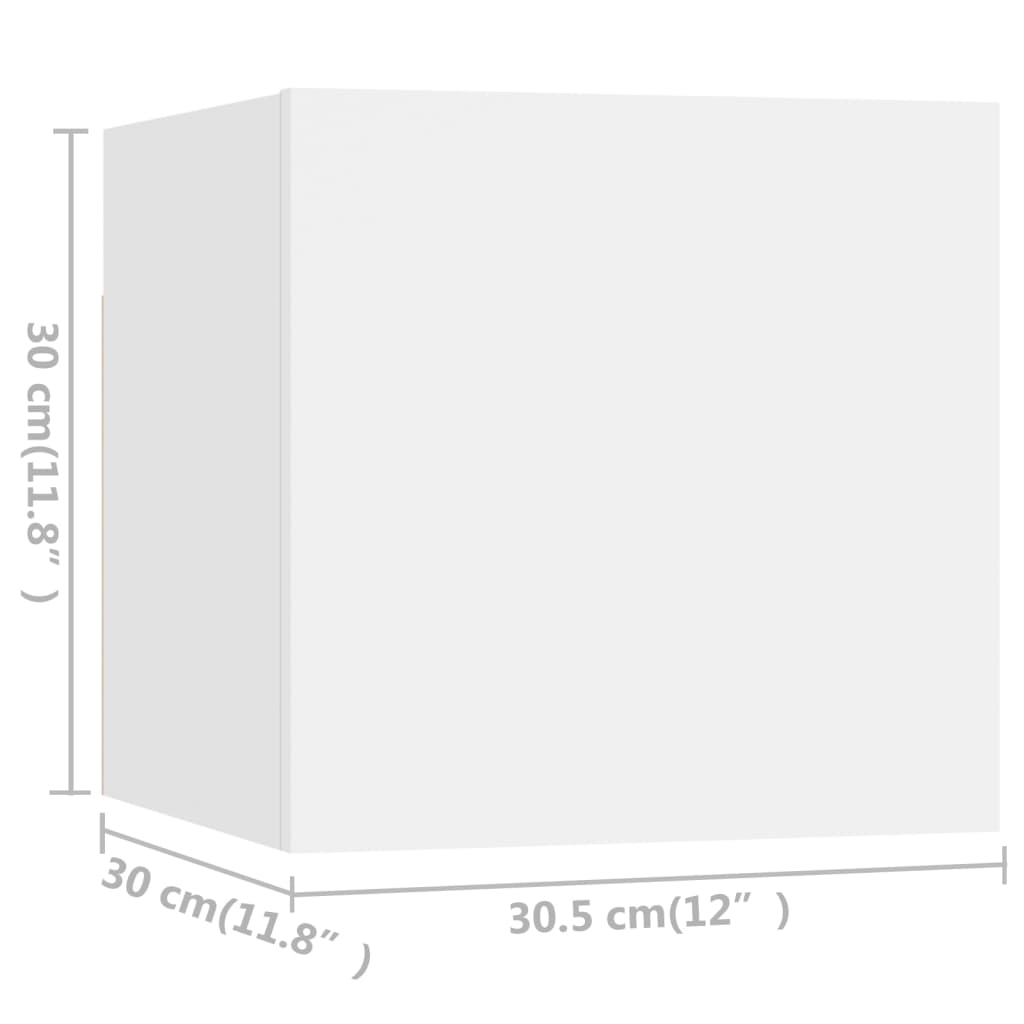 vidaXL Έπιπλα Τηλεόρασης Σετ 8 Τεμαχίων Λευκό από Μοριοσανίδα