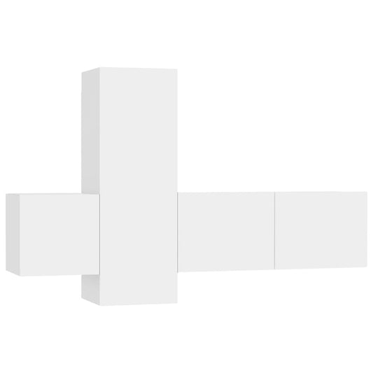 vidaXL Έπιπλα Τηλεόρασης Σετ 3 Τεμαχίων Λευκό από Επεξ. Ξύλο