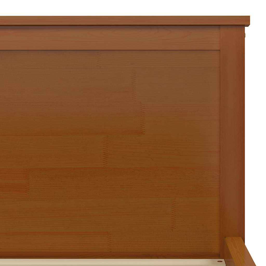 vidaXL Πλαίσιο Κρεβατιού Καφέ Μελί 200 x 200 εκ. από Μασίφ Ξύλο Πεύκου
