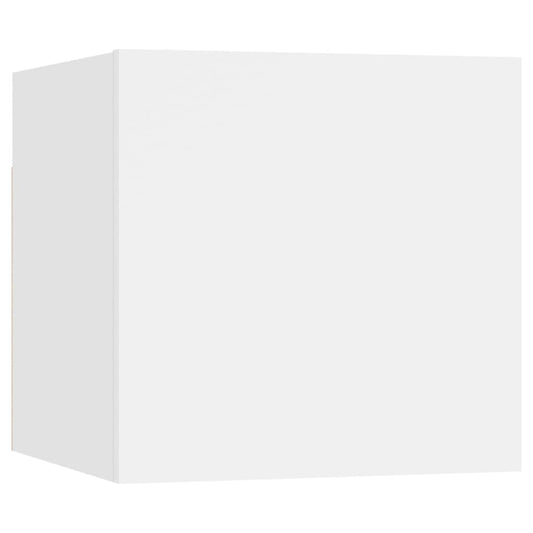 vidaXL Κομοδίνο Λευκό 30,5 x 30 x 30 εκ. από Επεξ. Ξύλο