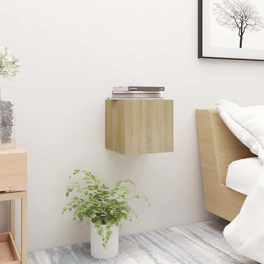 vidaXL Κομοδίνα 2 τεμ. Sonoma Δρυς 30,5 x 30 x 30 εκ. από Επεξ. Ξύλο